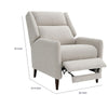 Cien Pushback Recliner Chair with High Back & Tapered Legs | Beige Fabric