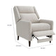 Cien Pushback Recliner Chair with High Back & Tapered Legs | Beige Fabric