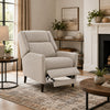 Cien Pushback Recliner Chair with High Back & Tapered Legs | Beige Fabric
