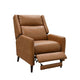 Cien Pushback Recliner Chair | High Back & Tapered Legs | Brown Faux-Leather