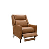Cien Pushback Recliner Chair | High Back & Tapered Legs | Brown Faux-Leather