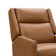 Cien Pushback Recliner Chair | High Back & Tapered Legs | Brown Faux-Leather
