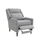Cien Pushback Recliner Chair with High Back & Tapered Legs | Gray Fabric