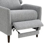 Cien Pushback Recliner Chair with High Back & Tapered Legs | Gray Fabric