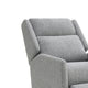 Cien Pushback Recliner Chair with High Back & Tapered Legs | Gray Fabric