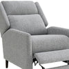 Cien Pushback Recliner Chair with High Back & Tapered Legs | Gray Fabric