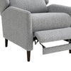 Cien Pushback Recliner Chair with High Back & Tapered Legs | Gray Fabric