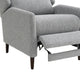 Cien Pushback Recliner Chair with High Back & Tapered Legs | Gray Fabric