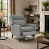 Cien Pushback Recliner Chair with High Back & Tapered Legs | Gray Fabric