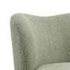 Dave Armless Accent Chair with Wooden Ball Feet | Green Boucle Fabric