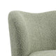 Dave Armless Accent Chair with Wooden Ball Feet | Green Boucle Fabric