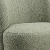 Dave Armless Accent Chair with Wooden Ball Feet | Green Boucle Fabric