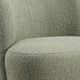 Dave Armless Accent Chair with Wooden Ball Feet | Green Boucle Fabric