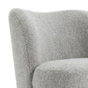 Dave Armless Accent Chair with Wooden Ball Feet | Gray Boucle Fabric