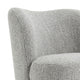 Dave Armless Accent Chair with Wooden Ball Feet | Gray Boucle Fabric