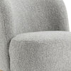 Dave Armless Accent Chair with Wooden Ball Feet | Gray Boucle Fabric