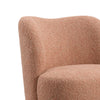 Dave Armless Accent Chair with Wooden Ball Feet | Pink Boucle Fabric