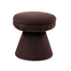 Xyna Mushroom-shaped Ottoman Stool with Pedestal Base | Brown Fabric