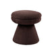 Xyna Mushroom-shaped Ottoman Stool with Pedestal Base | Brown Fabric