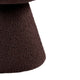 Xyna Mushroom-shaped Ottoman Stool with Pedestal Base | Brown Fabric
