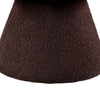 Xyna Mushroom-shaped Ottoman Stool with Pedestal Base | Brown Fabric