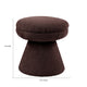 Xyna Mushroom-shaped Ottoman Stool with Pedestal Base | Brown Fabric
