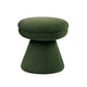 Xyna Mushroom-shaped Ottoman Stool with Pedestal Base | Green Fabric