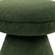 Xyna Mushroom-shaped Ottoman Stool with Pedestal Base | Green Fabric