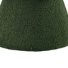 Xyna Mushroom-shaped Ottoman Stool with Pedestal Base | Green Fabric