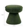 Xyna Mushroom-shaped Ottoman Stool with Pedestal Base | Green Fabric