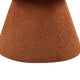 Xyna Mushroom-shaped Ottoman Stool | Pedestal Base | Saddle Brown Fabric