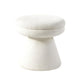 Xyna Mushroom-shaped Ottoman Stool with Pedestal Base | Beige Fabric