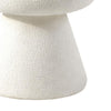 Xyna Mushroom-shaped Ottoman Stool with Pedestal Base | Beige Fabric