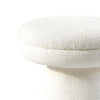 Xyna Mushroom-shaped Ottoman Stool with Pedestal Base | Beige Fabric
