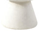 Xyna Mushroom-shaped Ottoman Stool with Pedestal Base | Beige Fabric