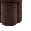 Ian Ottoman Stool | Mushroom-like Design | Pedestal Base | Brown Fabric