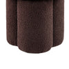 Ian Ottoman Stool | Mushroom-like Design | Pedestal Base | Brown Fabric