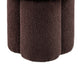 Ian Ottoman Stool | Mushroom-like Design | Pedestal Base | Brown Fabric