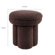 Ian Ottoman Stool | Mushroom-like Design | Pedestal Base | Brown Fabric