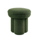 Ian Ottoman Stool | Mushroom-like Design | Pedestal Base | Green Fabric