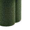 Ian Ottoman Stool | Mushroom-like Design | Pedestal Base | Green Fabric