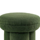 Ian Ottoman Stool | Mushroom-like Design | Pedestal Base | Green Fabric