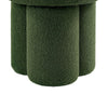 Ian Ottoman Stool | Mushroom-like Design | Pedestal Base | Green Fabric