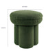 Ian Ottoman Stool | Mushroom-like Design | Pedestal Base | Green Fabric