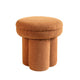 Ian Ottoman Stool | Mushroom-like Design | Pedestal Base | Brown Fabric