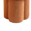 Ian Ottoman Stool | Mushroom-like Design | Pedestal Base | Brown Fabric
