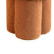Ian Ottoman Stool | Mushroom-like Design | Pedestal Base | Brown Fabric