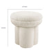 Ian Ottoman Stool | Mushroom-like Design | Pedestal Base | Beige Fabric
