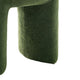 Janie Rounded Ottoman Stool with Open Frame Base | Green Fabric