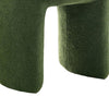 Janie Rounded Ottoman Stool with Open Frame Base | Green Fabric